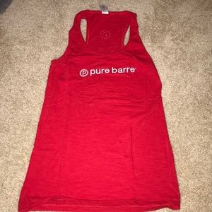 Classic red Pure Barre logo tank top